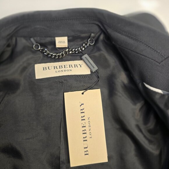 BURBERRY Black Women's Blazer - Size 4 - Picture 3 of 11